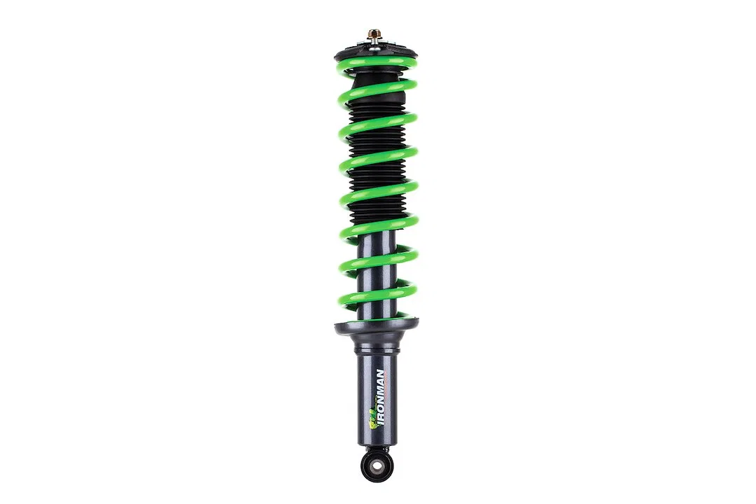 12836012GRP – IRONMAN 4X4 Coil Over Shock Absorber, Non Adjustable Valving 2-1/2 Inch Lift Pigtail Spring White Body/...